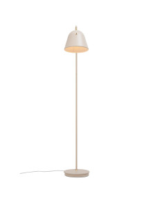 Beżowa lampa stojąca podłogowa Fleur 24, metalowy klosz dzwon, retro skandynawska, regulowana Beżowa lampa stojąca podłogowa Fleur 24, metalowy klosz dzwon, retro skandynawska, regulowana
