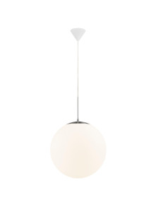 Lampa wisząca Cafe 30 E27 duża biała kula szklana z białego szkła 30 cm – Nordlux Lampa wisząca Cafe 30 E27 duża biała kula szklana z białego szkła 30 cm – Nordlux