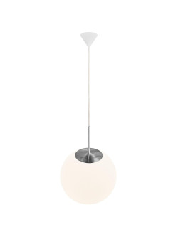 Lampa wisząca Cafe 30 E27 duża biała kula szklana z białego szkła 30 cm – Nordlux​
