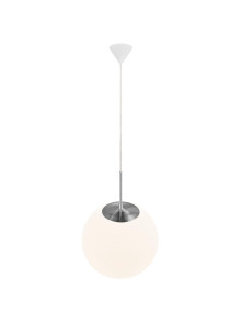 Lampa wisząca Cafe 30 E27 duża biała kula szklana z białego szkła 30 cm – Nordlux Lampa wisząca Cafe 30 E27 duża biała kula szklana z białego szkła 30 cm – Nordlux
