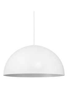 Lampa wisząca z dużą białą metalową półkulą Ellen 40 cm do kuchni jadalni - Nordlux Lampa wisząca z dużą białą metalową półkulą Ellen 40 cm do kuchni jadalni - Nordlux
