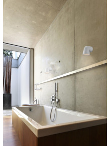 Biały minimalistyczny kinkiet zewnętrzny Front zagięta aluminiowa rurka - Nordlux Biały minimalistyczny kinkiet zewnętrzny Front zagięta aluminiowa rurka - Nordlux