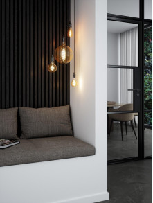 Duża żarówka bańka 20 cm E27 w stylu retro Edison, Nordlux, ściemnialna 2200 Kelwinów Duża żarówka bańka 20 cm E27 w stylu retro Edison, Nordlux, ściemnialna 2200 Kelwinów