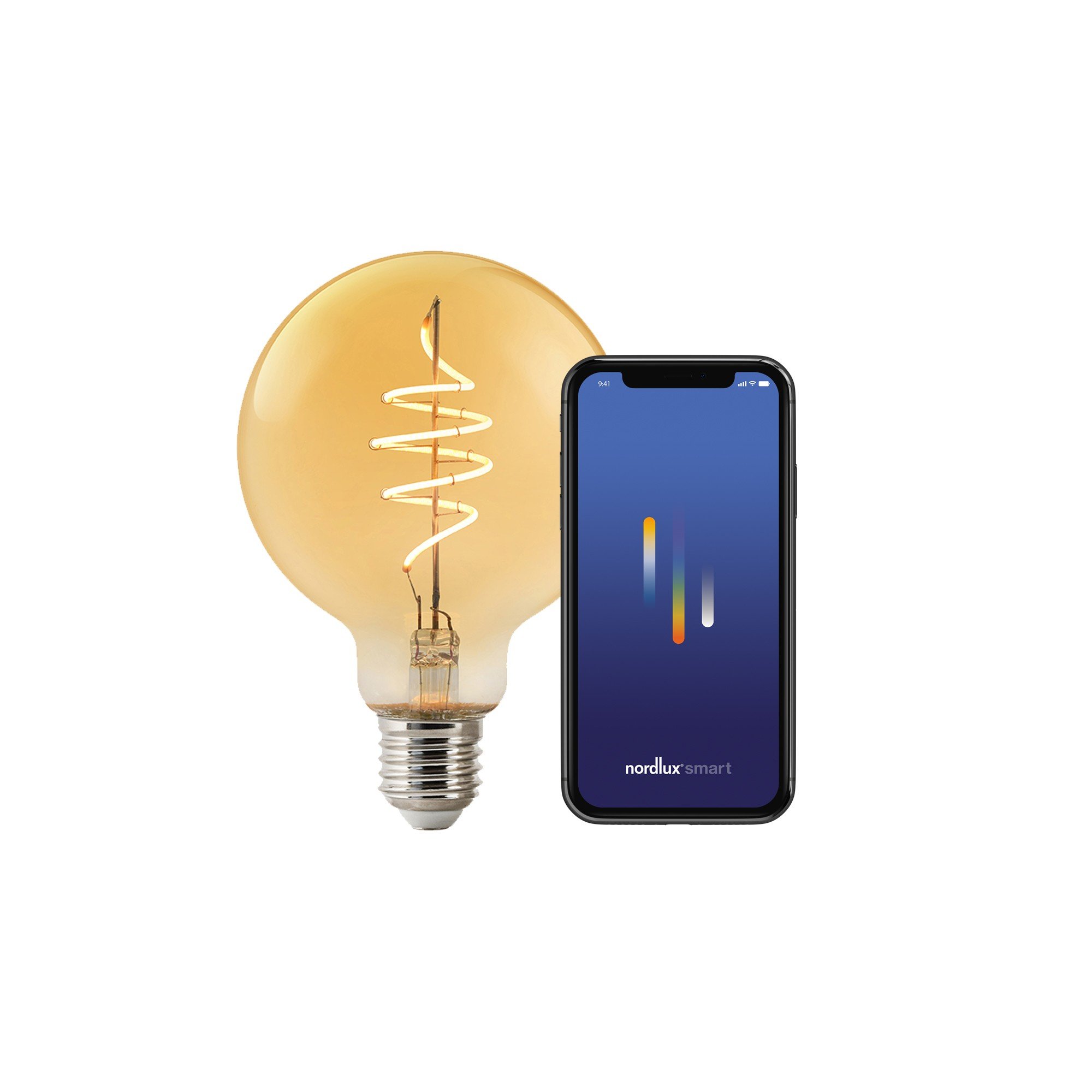 Duża żarówka bańka 20 cm E27 w stylu retro Edison, Nordlux, ściemnialna 2200 Kelwinów