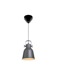 Grafitowa lampa wisząca Adrian - metalowy klosz w stylu industrialnym vintage, Nordlux Grafitowa lampa wisząca Adrian - metalowy klosz w stylu industrialnym vintage, Nordlux