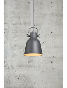 Grafitowa lampa wisząca Adrian - metalowy klosz w stylu industrialnym vintage, Nordlux Grafitowa lampa wisząca Adrian - metalowy klosz w stylu industrialnym vintage, Nordlux
