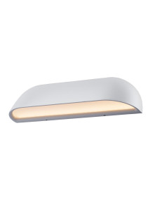Owalny podłużny kinkiet elewacyjny Front 26 cm biały LED 3000K 650lm IP44 - Nordlux