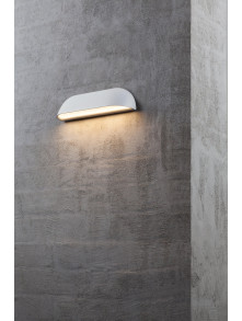 Owalny podłużny kinkiet elewacyjny Front 26 cm biały LED 3000K 650lm IP44 - Nordlux