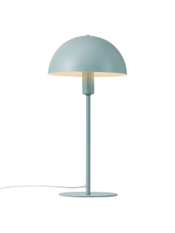 Zielona pastelowa lampa stołowa Ellen 20 - półokrągły metalowy klosz