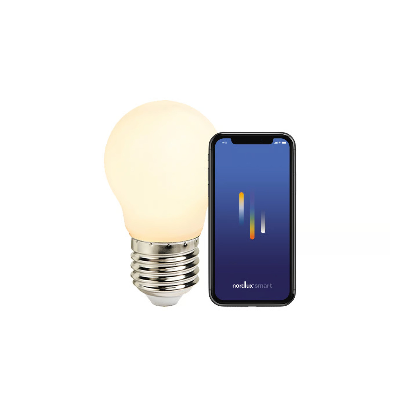 Żarówka E27 LED - Nordlux Smart, mleczna, zmienna barwa świecenia, 360°, ściemnialna