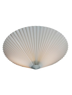 Ozdobny okrągły kinkiet ścienny Trio 45 cm biały pliasowany talerz parasol origami