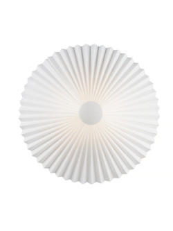 Ozdobny okrągły kinkiet ścienny Trio 45 cm biały pliasowany talerz parasol origami