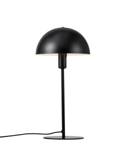 Czarna nowoczesna lampa stołowa Ellen 20 - półokrągły metalowy klosz