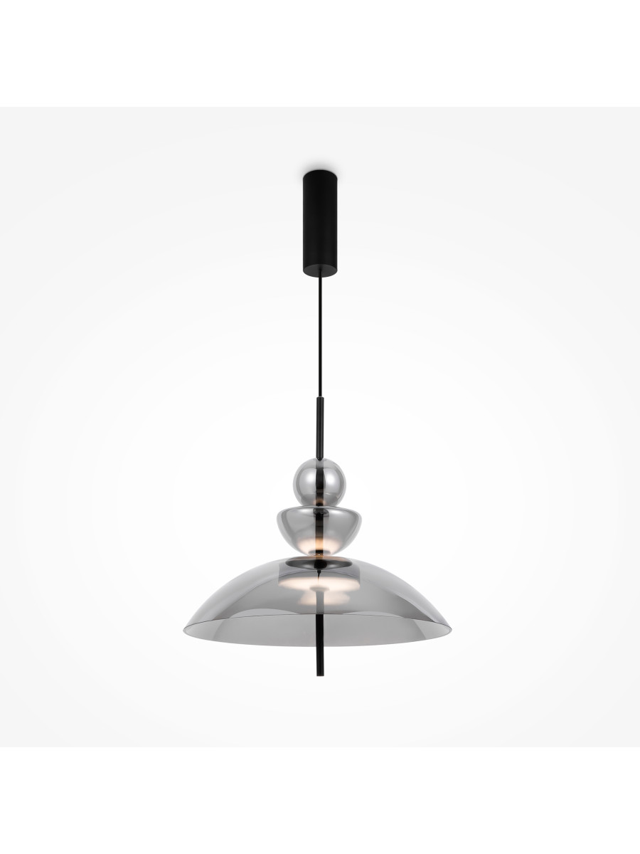 Designerska lampa wisząca Bangkok LED 3000K do salonu - przydymione szklane formy