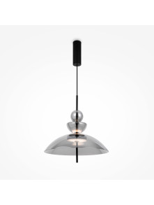 Designerska lampa wisząca Bangkok LED 3000K do salonu - przydymione szklane formy