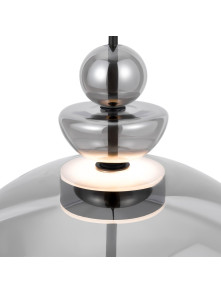 Designerska lampa wisząca Bangkok LED 3000K do salonu - przydymione szklane formy Designerska lampa wisząca Bangkok LED 3000K do salonu - przydymione szklane formy