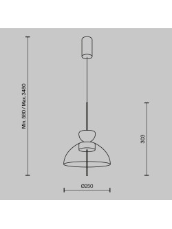 Lampa wisząca Bangkok LED do jadalni - dwa bursztynowe szklane klosze 3000K