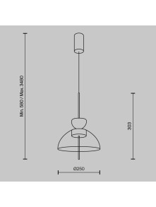 Lampa wisząca Bangkok LED do jadalni - dwa bursztynowe szklane klosze 3000K