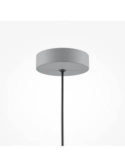Jasnoszara lampa wisząca Basic colors nad stół - szeroki metalowy stożek 1xE27 - Maytoni