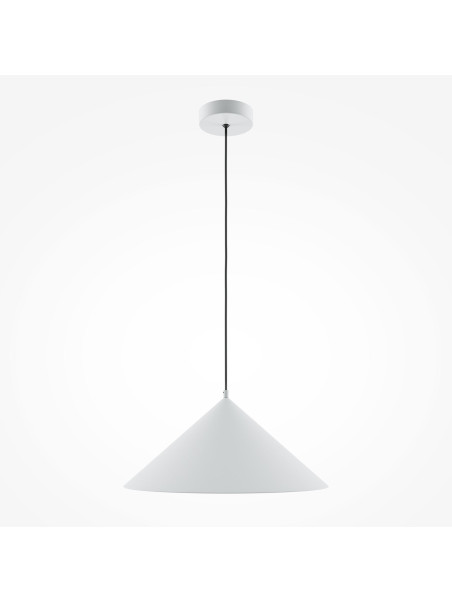 Biała lampa wisząca Basic colors nad stół - metalowy stożkowy klosz 1xE27 - Maytoni