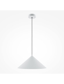 Biała lampa wisząca Basic colors nad stół - metalowy stożkowy klosz 1xE27 - Maytoni