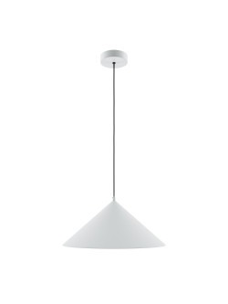 Biała lampa wisząca Basic colors nad stół - metalowy stożkowy klosz 1xE27 - Maytoni