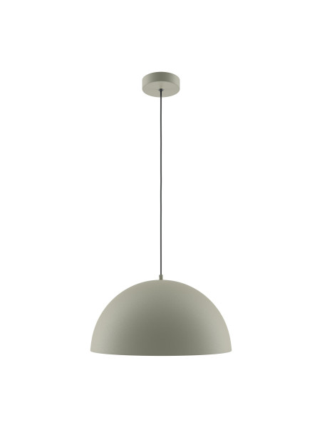 Lampa wisząca Basic Colors do jadalni - metalowy półkulisty klosz 35 cm, zielona