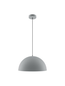 Lampa wisząca Basic colors nad stół - metalowy półkulisty klosz 35 cm, szara