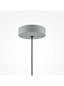 Lampa wisząca Basic colors nad stół - metalowy półkulisty klosz 35 cm, szara