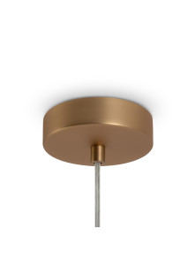 Lampa wisząca Basic form złota z mlecznobiałą szklaną kulą 15 cm