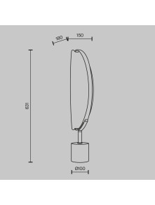 Designerska lampa stołowa Breeze LED 3000K - owalny perforowany klosz w mosiądzu - Maytoni Designerska lampa stołowa Breeze LED 3000K - owalny perforowany klosz w mosiądzu - Maytoni