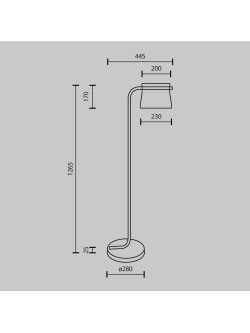 Designerska mosiężna lampa podłogowa Cabaret LED - transparentny klosz szklany 3000K