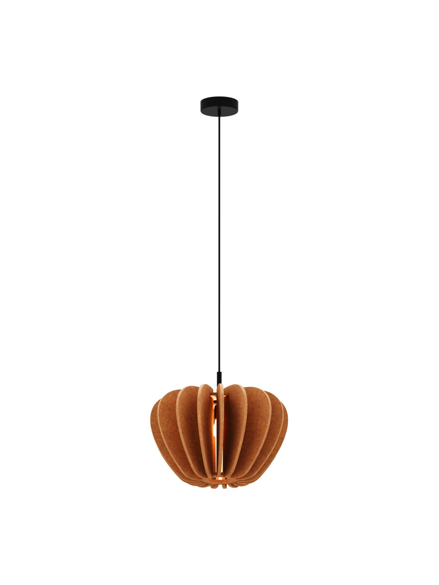 Lampa wisząca Cambio nad stół - ażurowy filcowy klosz rdzawy brąz