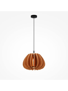 Lampa wisząca Cambio nad stół - ażurowy filcowy klosz rdzawy brąz