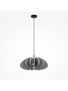 Lampa wisząca Cambio do salonu - szary filcowy klosz kwiatowy 58 cm Lampa wisząca Cambio do salonu - szary filcowy klosz kwiatowy 58 cm
