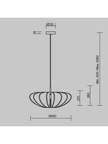 Lampa wisząca Cambio do salonu - szary filcowy klosz kwiatowy 58 cm Lampa wisząca Cambio do salonu - szary filcowy klosz kwiatowy 58 cm