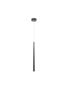 Minimalistyczna czarna lampa wisząca Cascade LED - tuba z kulką 4000K Minimalistyczna czarna lampa wisząca Cascade LED - tuba z kulką 4000K