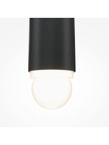 Minimalistyczna czarna lampa wisząca Cascade LED - tuba z kulką 4000K Minimalistyczna czarna lampa wisząca Cascade LED - tuba z kulką 4000K