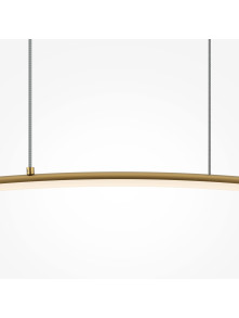 Mosiężna lampa wisząca Curve LED - smukły łuk z mlecznym dyfuzorem CCT 3000/4000K