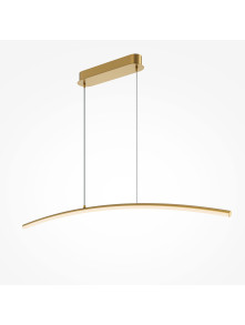 Mosiężna lampa wisząca Curve LED - smukły łuk z mlecznym dyfuzorem CCT 3000/4000K