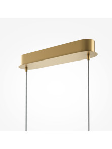Mosiężna lampa wisząca Curve LED - smukły łuk z mlecznym dyfuzorem CCT 3000/4000K