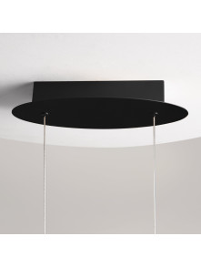 Czarna lampa wisząca Curve LED do salonu - rzeźbiarska wstęga 2800lm, 4000K Czarna lampa wisząca Curve LED do salonu - rzeźbiarska wstęga 2800lm, 4000K