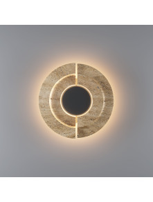 Designerski kinkiet Daylight LED 3000K - kamienna tarcza z efektem aureoli