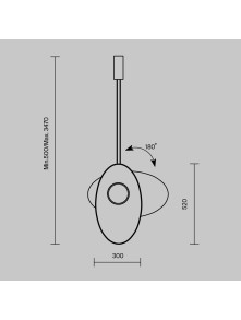 Designerska lampa wisząca Evolution LED 3000K - dwa asymetryczne dyski i kula 500lm Designerska lampa wisząca Evolution LED 3000K - dwa asymetryczne dyski i kula 500lm