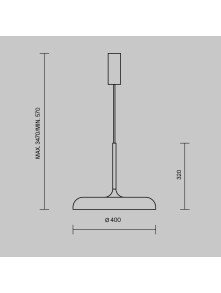 Minimalistyczna biała lampa wisząca Gerhard LED - płaski metalowy klosz 3000K 1400 lm