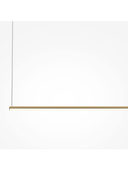 Minimalistyczna lampa wisząca Halo LED nad wyspę - złota tuba 120 cm, CCT 3000/4000K