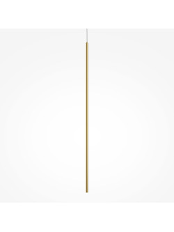 Minimalistyczna lampa wisząca Halo LED w kolorze mosiądzu - smukła tuba, CCT 3000/4000K