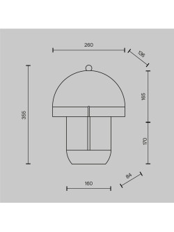 Biała ceramiczna lampa stołowa Hope LED - kopułowy klosz w stylu retro 70s, 3000K