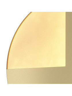 Nowoczesna oprawa ścienna Jupiter LED mosiężna do salonu - okrągły dysk 38 cm, 3000K, 1100lm
