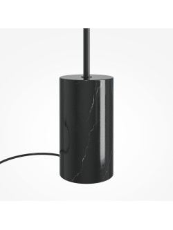 Lampa podłogowa Kyoto LED 3000K - podwójny mleczny szklany klosz klepsydra, czarna